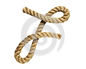 Rope forming letter F