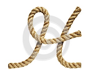 Rope forming letter H