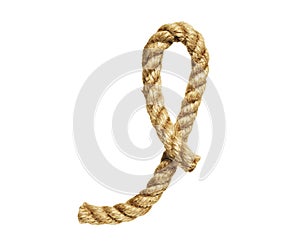 Rope forming letter I