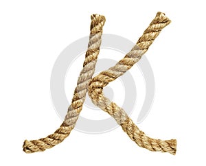 Rope forming letter K