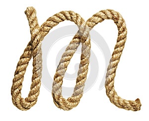 Rope forming letter M