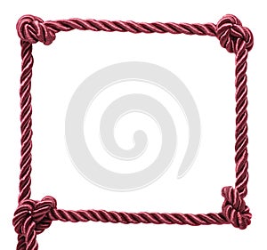 Rope frame isolated on white background