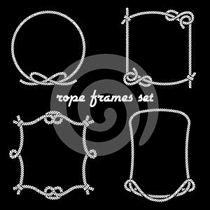 Rope Frames on Black Background