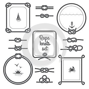 Rope Frames Black And White Set