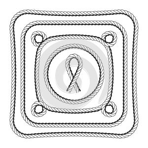Rope frames square and round