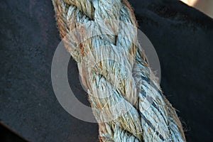 ROPE WITH GREY AND RUST TINGES