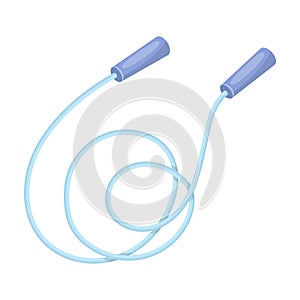 Rope with handles.Jump rope endurance training.Gym And Workout single icon in cartoon style vector symbol stock