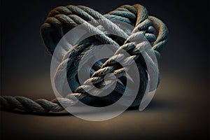 Rope held together by a last strand ready to snap, business, metaphors