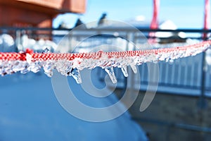 Rope with icicles
