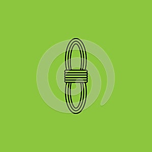 Rope icon isolated. Construction Concept. - Vector