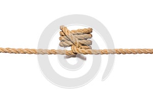 The rope isolated on the white background