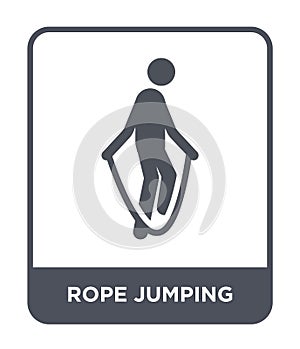 rope jumping icon in trendy design style. rope jumping icon isolated on white background. rope jumping vector icon simple and