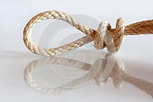 A rope with a knot