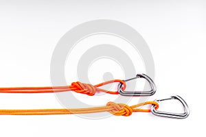 Rope and knot on  background.n