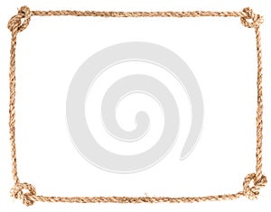 Rope knot frame