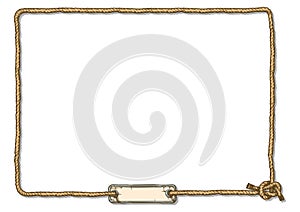 Rope knot frame