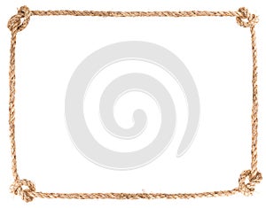 Rope knot frame