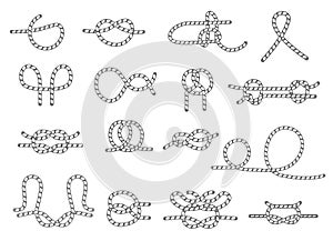 Rope knot isolated vector icon