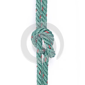 Rope knot isolated on white