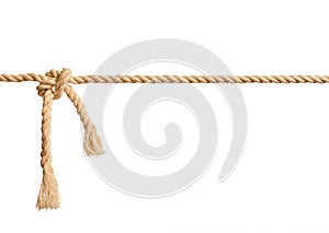 Rope knot on isolated white background