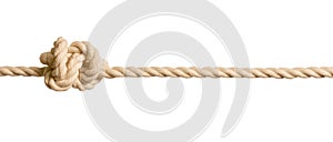 Rope knot isolated on white