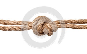 Rope knot isolated on a white background