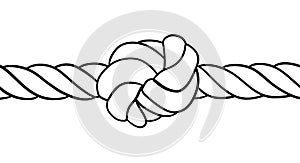 Rope knot on a white background