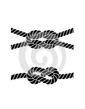 Rope knot on a white background