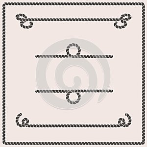 Rope knots vector illustration