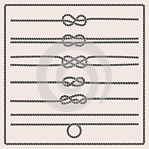 Rope knots vector illustration