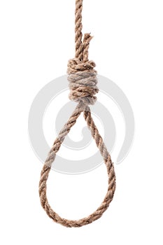 Rope loop isolated on white background