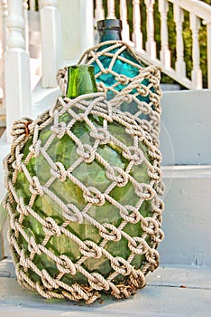 Rope macrame on bottle