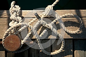 Rope for mooring photo