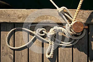 Rope for mooring photo