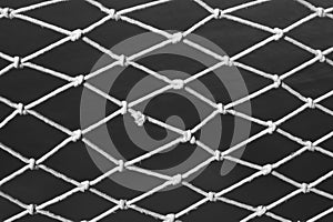 Rope net black and white background