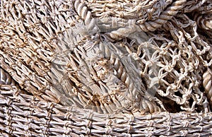 Rope and netting of commerical fishing nets