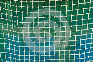 rope network with knots and square cells with background