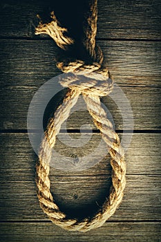 Rope noose with knot