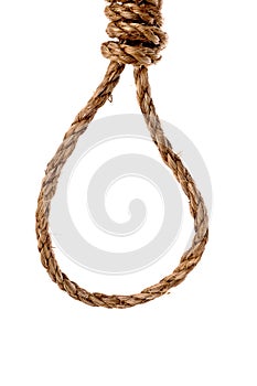 Rope in a noose on white