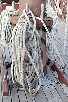 Rope of old galleon