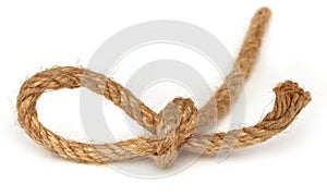 Rope over white background