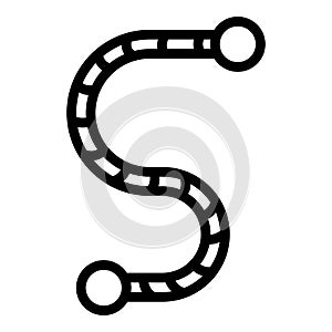 Rope park icon outline vector. Adventure sport