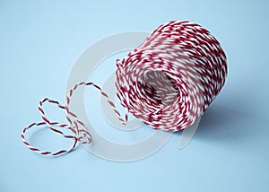 Rope Roll on Blue Background