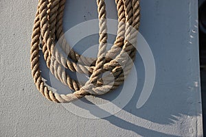 Rope on a sailing boat