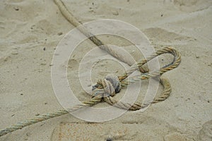 Rope on the sand