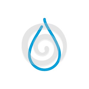rope shape water drop logo design vector