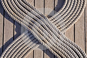 Rope on the ship deck