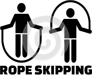 Rope skipping icons