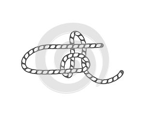 Rope slipknot isolated vector icon