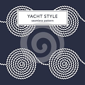 Rope spiral seamless pattern